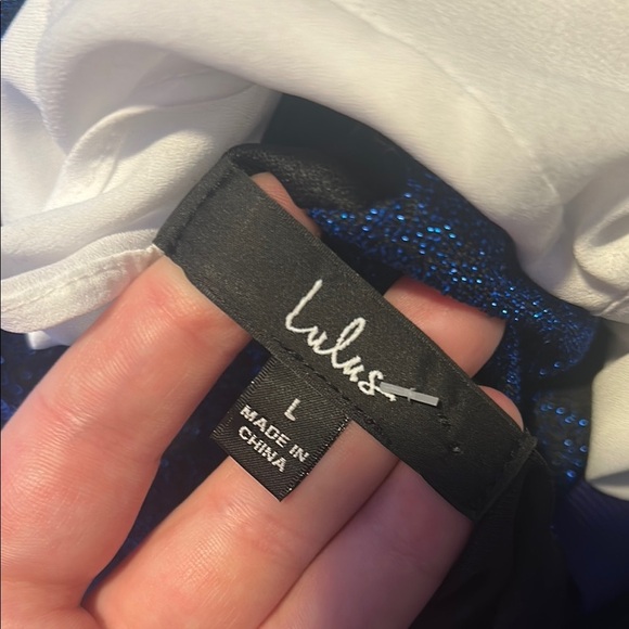 Lulu's Blue Sleeveless Scoop Neck Mini Dress - Picture 5 of 6